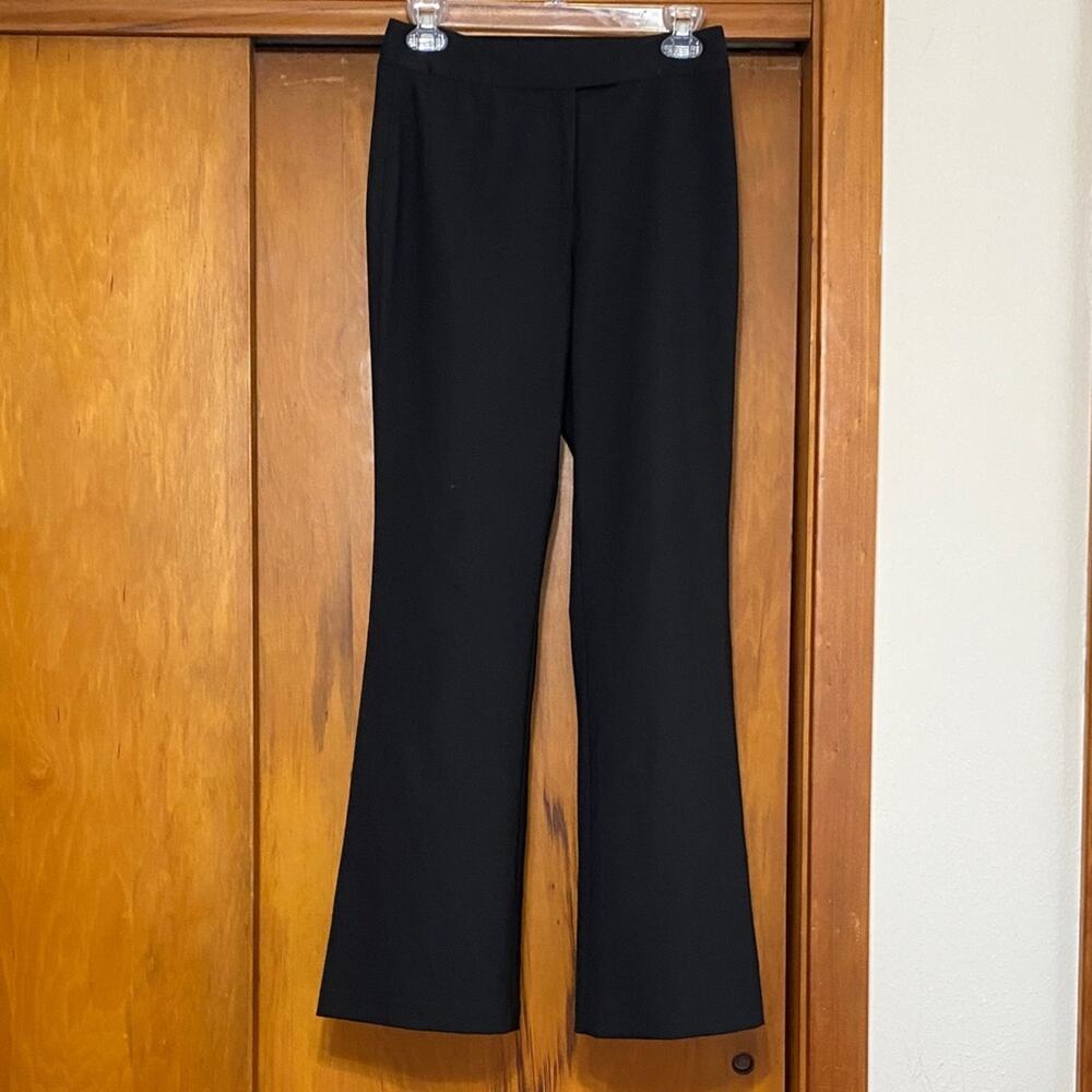 Reba Black Flare Lightweight Wool Dress Pants 28” W 31.5” Inseam 10” Rise